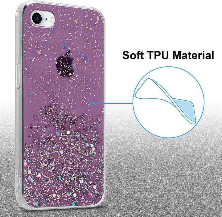 Actual product image Cadorabo TPU cover sparkling glitter (Apple iPhone 7, Apple iPhone SE (2nd Gen))