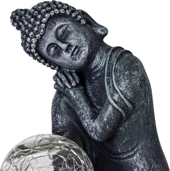 Immagine prodotto EGLO Luce da giardino Decorazione solare Buddha, 19,5 cm, Grigio (IP44)