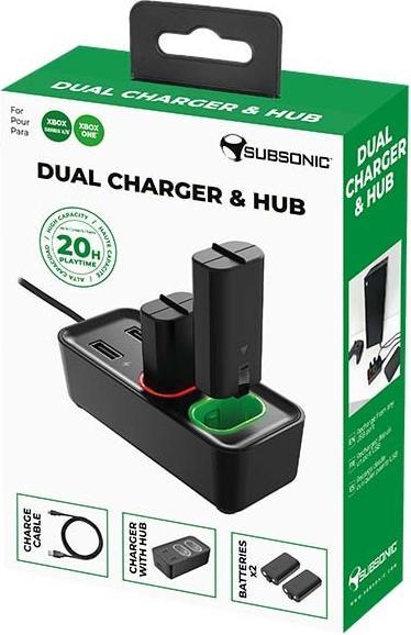Produktbild Subsonic Dual Charger und Hub (Xbox One S, Xbox Series S, Xbox Series X, Xbox One X)