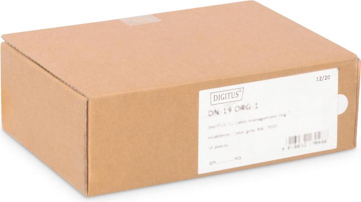Actual product image Digitus DN-19 ORG-1 Cable guide bracket 44mmx60mm grey RAL7035, set of 10 pieces