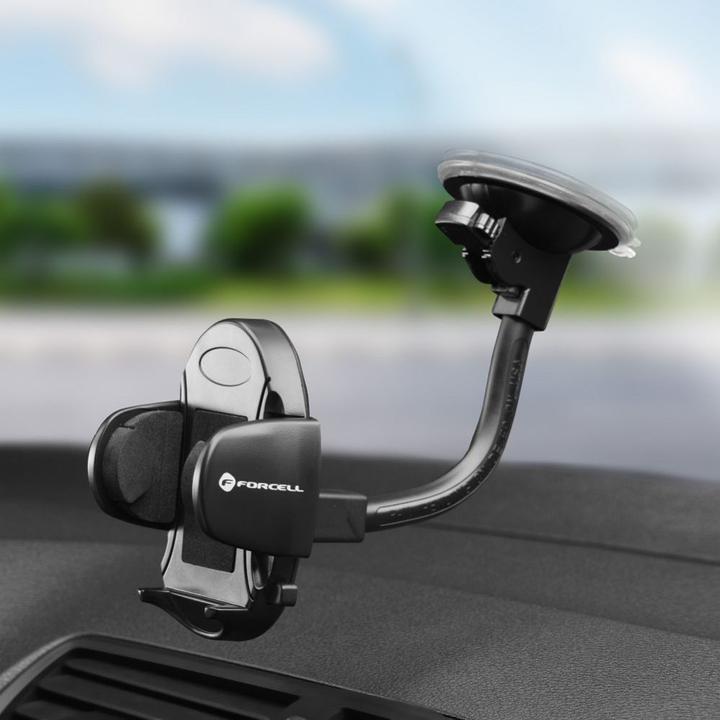 Image du produit Forcell Stylus F-GRIP Oval 17 cm car holder for windshield / dashboard / air vent black