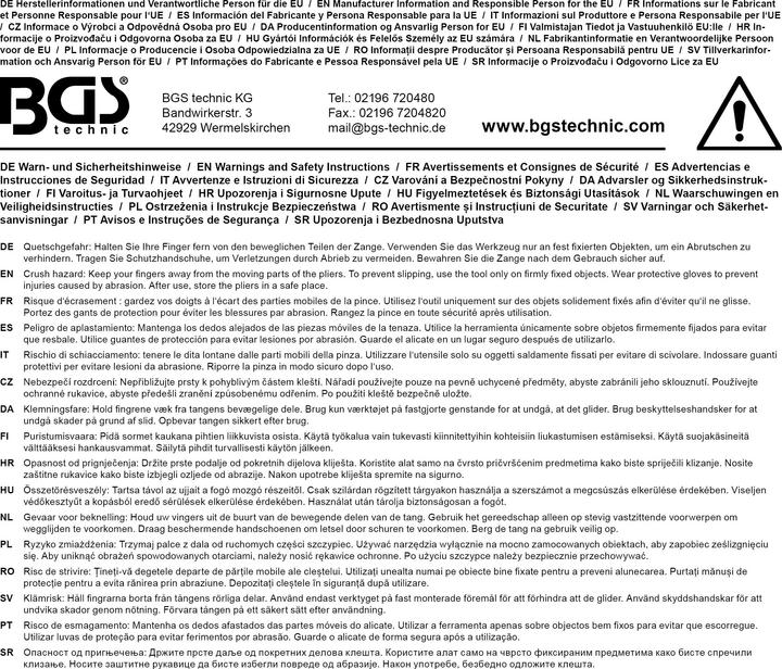 Image du produit BGS Pince spéciale pour filtre à huile et carburant avec mâchoires orientables (120 mm)