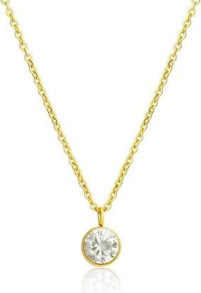 JVD Elegant Gold-Plated Necklace With Zircon
