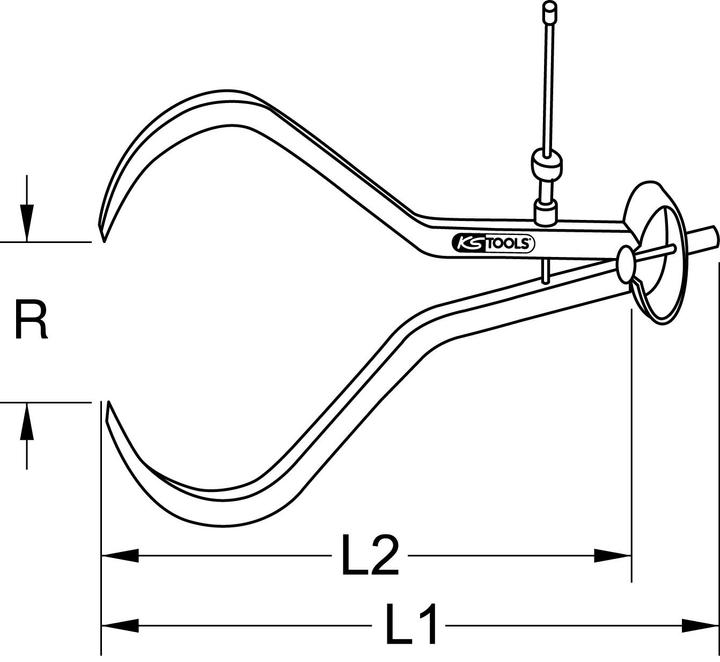 Actual product image KS Tools Precision Spring Gripper Outside Probe