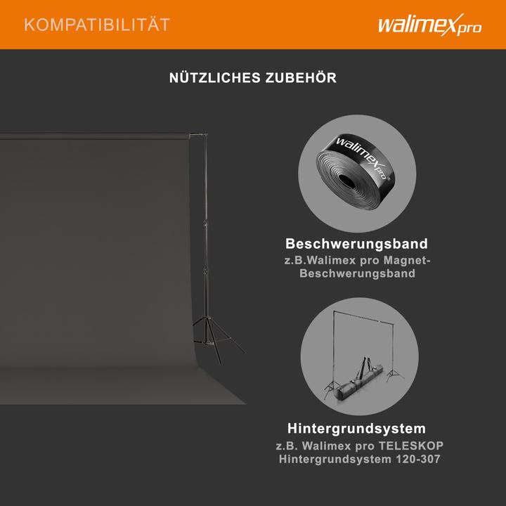 Actual product image Walimex pro Background cardboard 2.72x10m, carbon grey (272 cm)