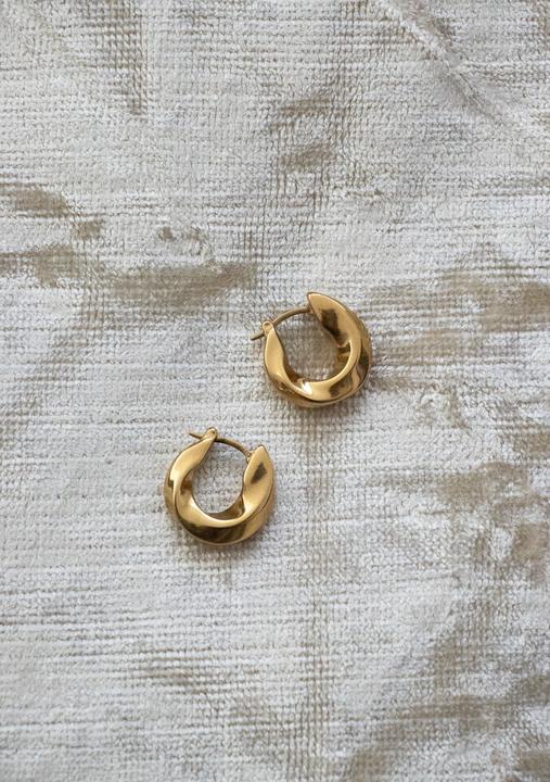 Produktbild Tara Style Celine Hoops - Creolen (waterproof) (18k Edelstahl vergoldet, 100% wasserfest)