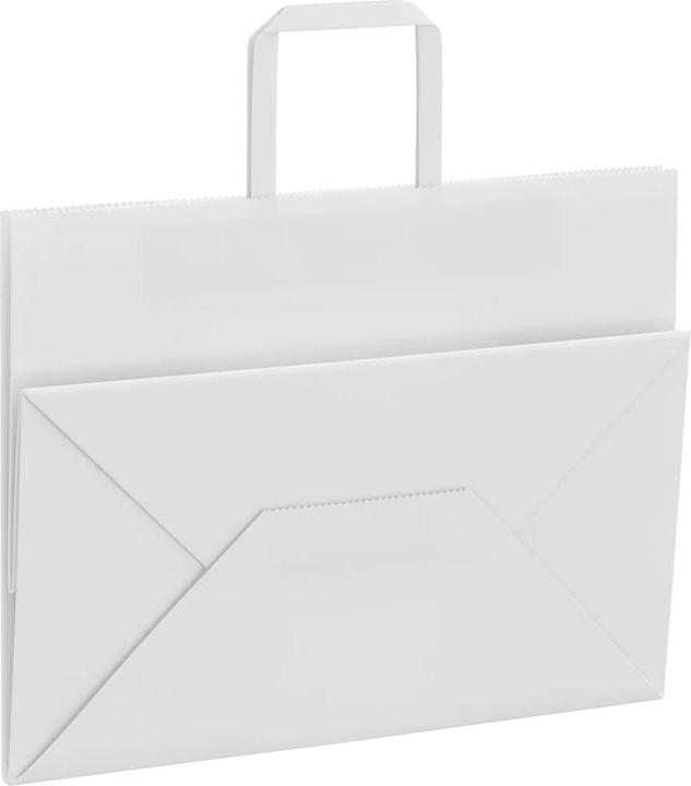 Actual product image VidaXL Kraft paper bags 50 pcs. with handle white 32x17x25 cm paper bag (Gift bag, 50 x)