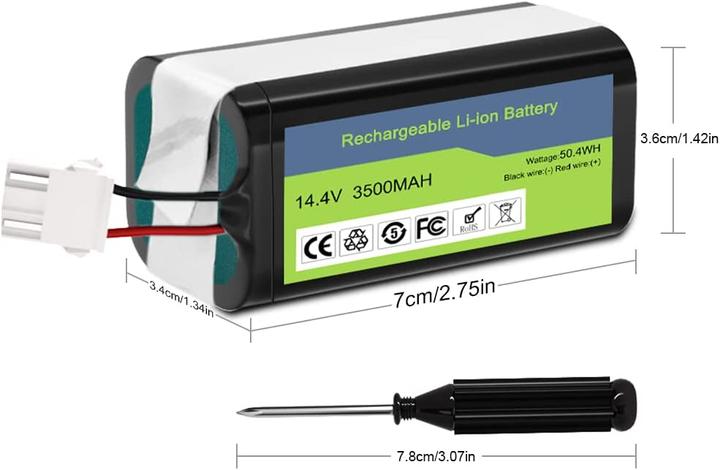 Actual product image Tesvor X500 battery