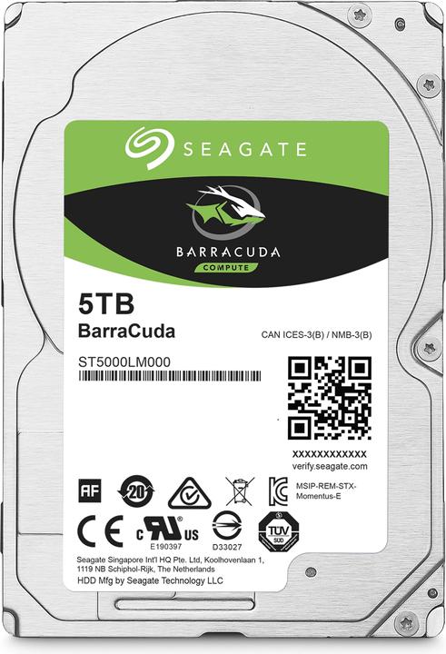 Produktbild Seagate BarraCuda (5 TB, 2.5", SMR)