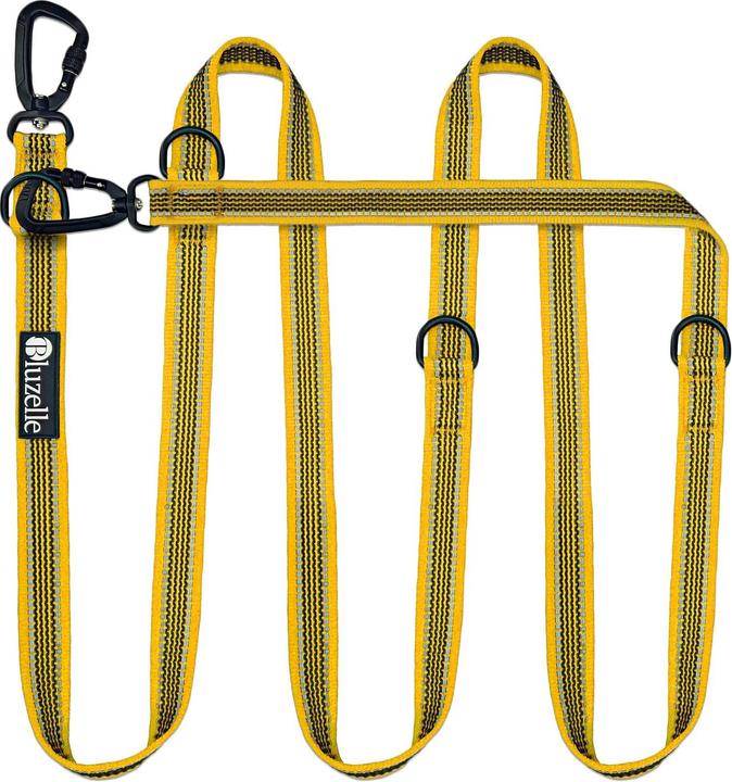 Productafbeelding Bluzelle Hondenriem 3m, dubbele riem met karabijnhaak, verstelbaar (XL, Hond, Loop)