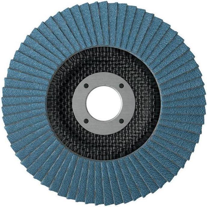 Produktbild Tyrolit Fächerscheibe BASIC Ø 125 mm Körnung 60 gekröpft Stahl, Edelstahl ZA - Zirkonkorund (60)
