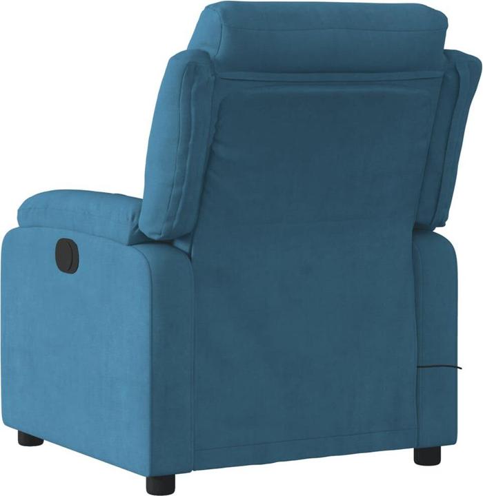 Immagine prodotto VidaXL Poltrona massaggiante Poltrona TV Poltrona relax Poltrona reclinabile Velluto blu