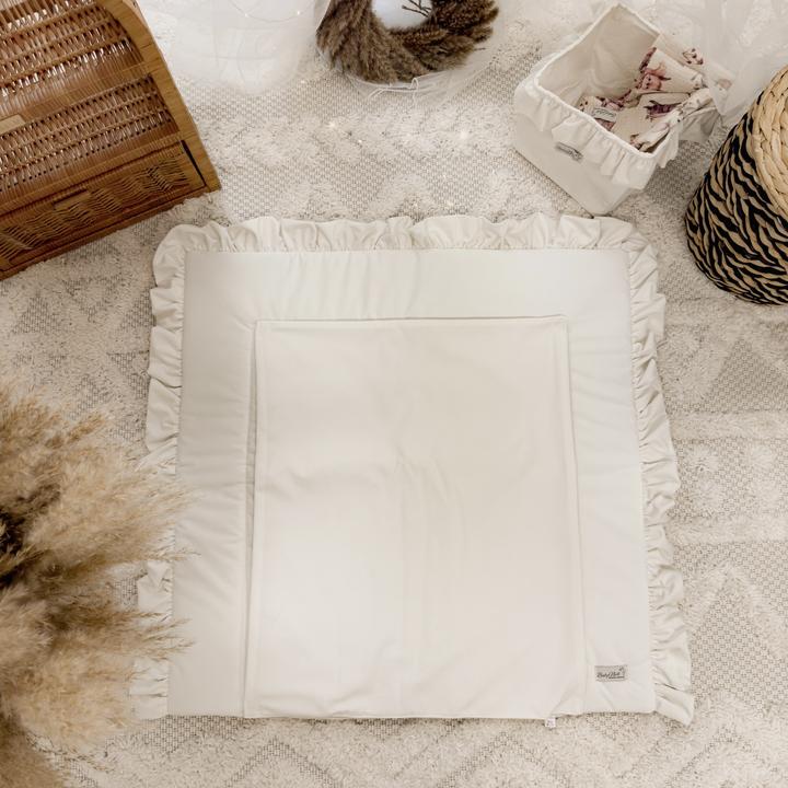 Image du produit Baby-Nest Matelas à langer Velvet Inclus Tapis imperméable amovible | Cream (80 x 75 cm)