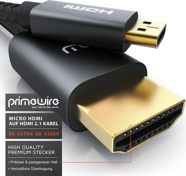 Produktbild Primewire Micro HDMI – HDMI (1.50 m, HDMI)