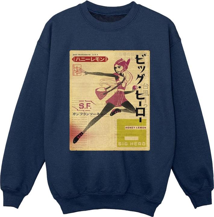 Produktbild Disney Big Hero 6 Baymax Honey Lemon Newspaper Sweatshirt Jungen (152, 158)