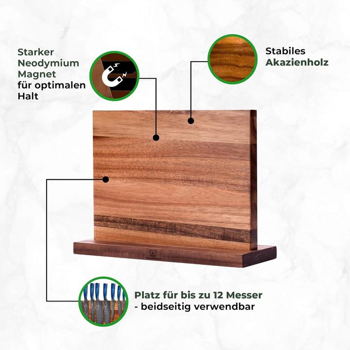 Image du produit Küchenkompane Ensemble de couteaux Shiburu avec bloc de couteaux