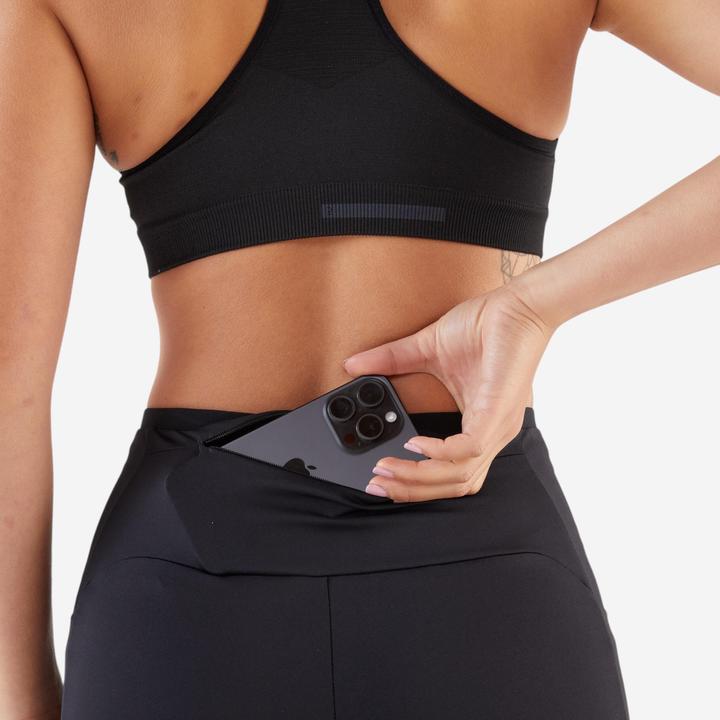 Actual product image Kiprun Lauftights lang Damen - 500 Comfort schwarz (W33/L31)