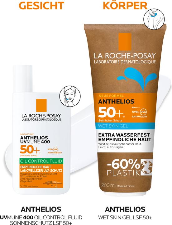 Immagine prodotto La Roche Posay Fluido antiolio Anthelios UV Mune (Crema solare viso, SPF 50+, 50 ml, 49 g)