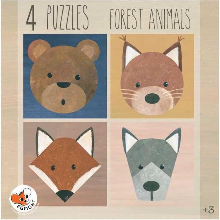 Actual product image Egmont Forest animal puzzles from cardboard (4 pieces)