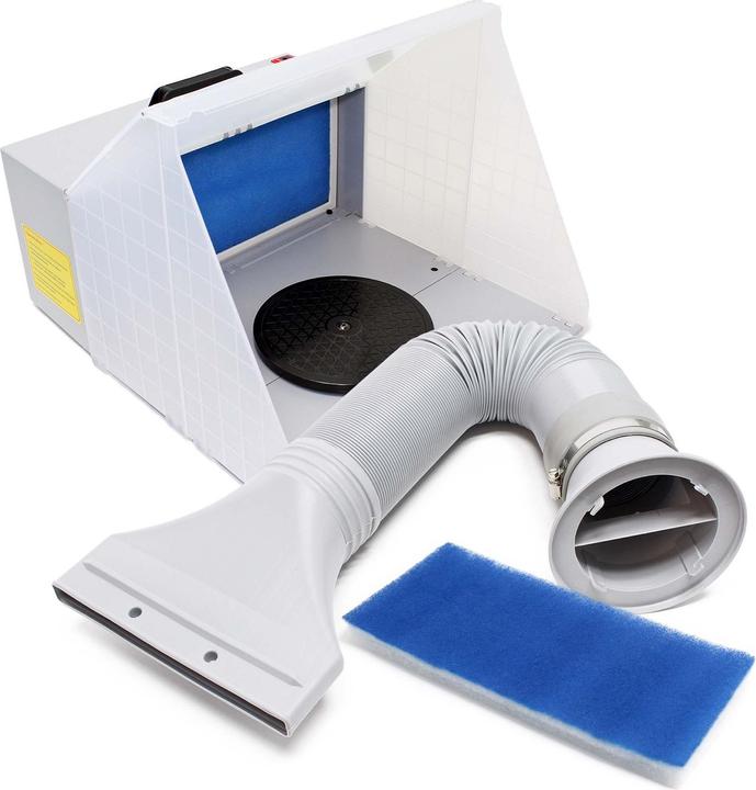Actual product image Wiltec Airbrush Extractor 3 m³/min Complete Set Extraction Unit Spray Booth Extractor Fan Portable Filter