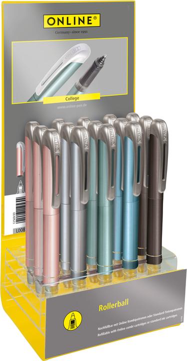 Produktbild Online Acryldisplay Rollerball 12589/15 College (Multi, 21 x)