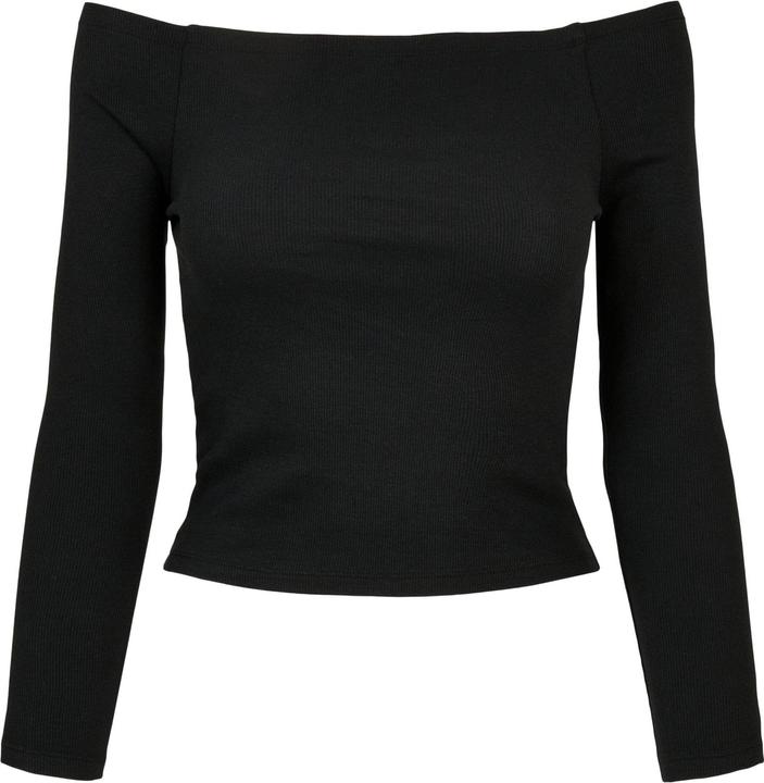 Urban Classics Ladies Off Shoulder Rib Longsleeve