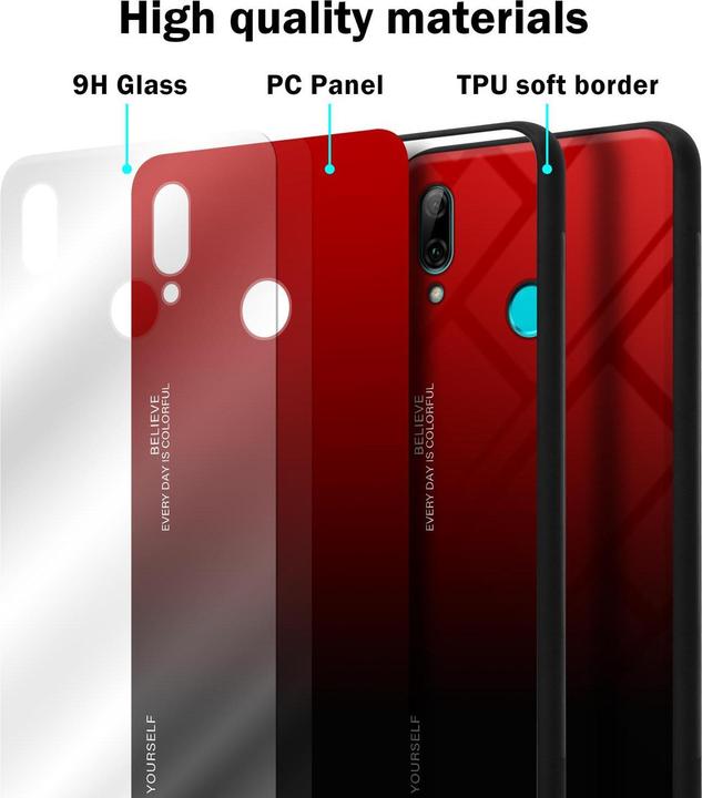 Produktbild Cadorabo TPU 2 Farben Glas Cover (Huawei P Smart+ (2019))