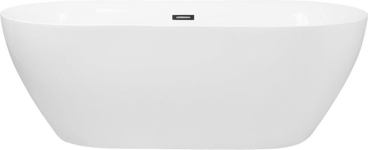 Actual product image Beliani Bathtub freestanding white oval 150 x 75 cm CARRERA (202 l, 75 cm)