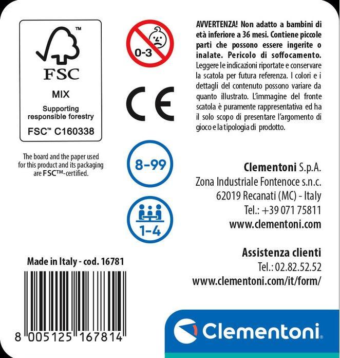Etichetta energetica Clementoni GIOCO DA TAVOLO BRAIN FREEZE 2 16781