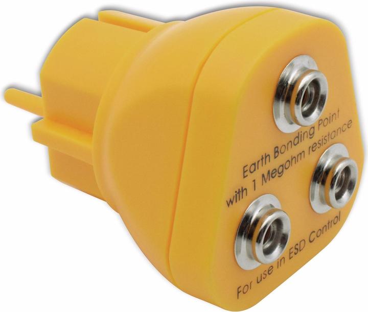 Actual product image Quadrios ESD Earthing Plug Push Button 10 mm