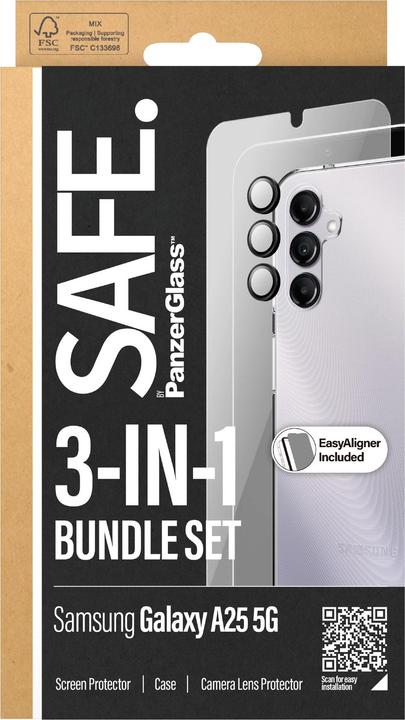 Immagine prodotto Safe Vetro da bordo a bordo + custodia (1 Pezzo/i, Samsung Galaxy A25 5G)