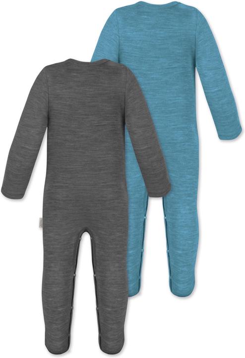 Actual product image Normani 2-pack MERINO baby merino romper "Levin" - 9413 (86)