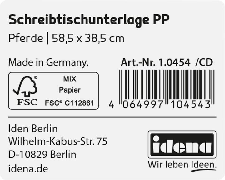Productafbeelding Idena Bureaulegger PP 58,5x38,5cm Paard