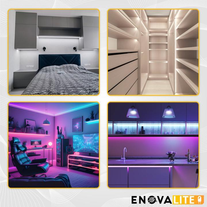 Produktbild Enovalite Set LED-Streifen, RGB, inklusive Fernbedienung und Netzteil (RGB, 500 cm, Indoor)