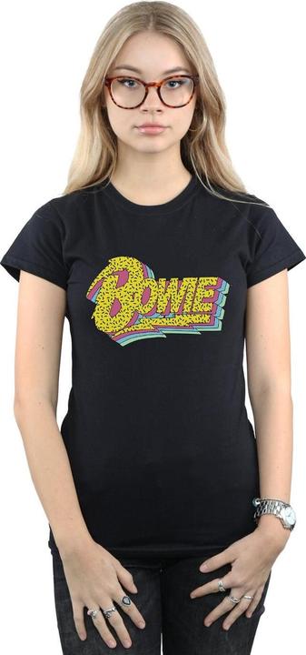 Immagine prodotto David Bowie Moonlight 90s Logo Maglietta Donna (M)