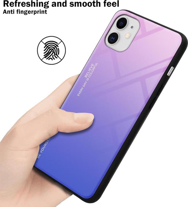 Actual product image Cadorabo TPU 2 colors glass cover (Apple iPhone 11)