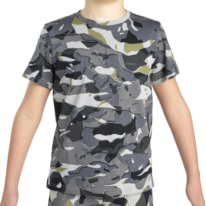 Produktbild Solognac T-Shirt Kinder Camouflage WOODLAND grau (8, 9, 10)