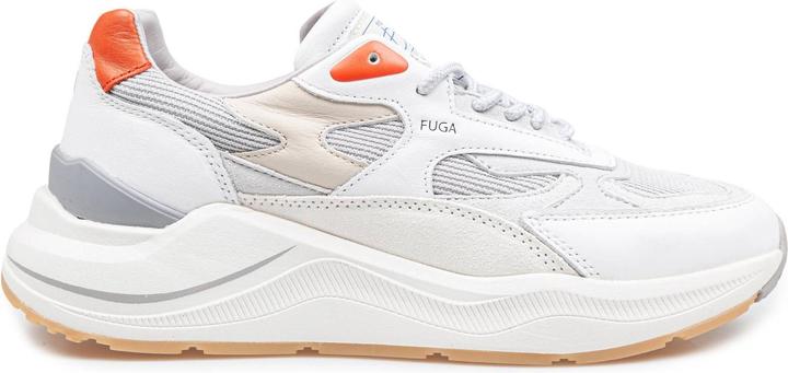 Produktbild D.a.t.e. D.a.t.e fuga sport sneakers in leather and fabric color white and coral (40)