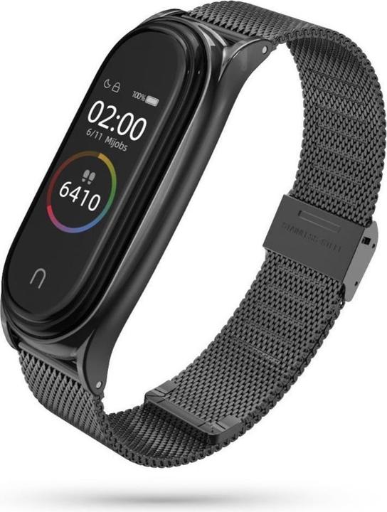 Image du produit Tech Išmaniosios apyrankės Xiaomi Mi Smart Band 5/6 dirželis, Juodos spalvos (Acier inoxydable, Xiaomi Mi Smart Band 5)