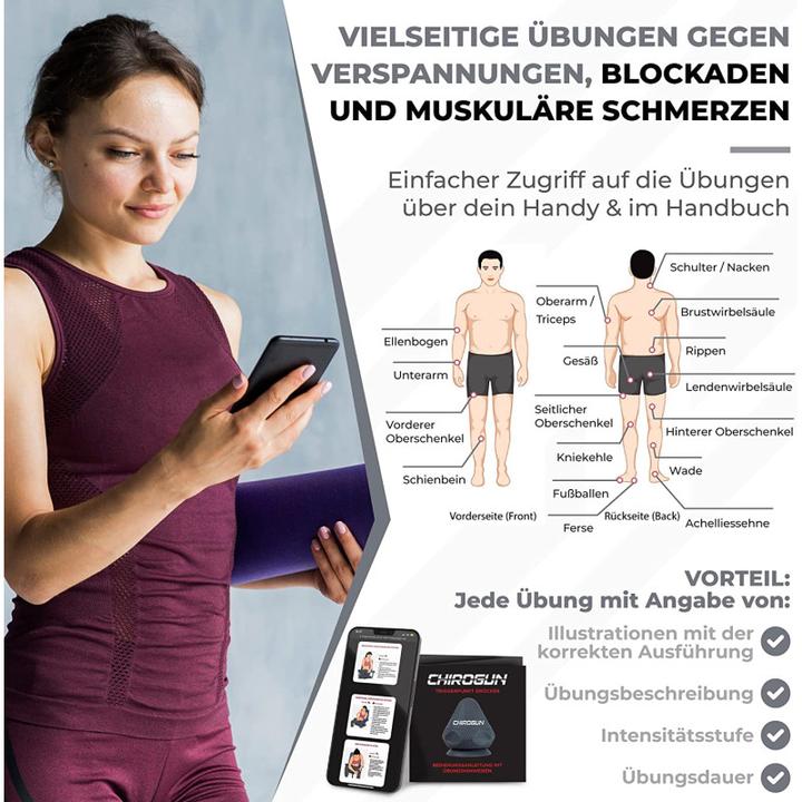 Immagine prodotto ChiroGun Pressore per punti trigger con ventosa e astuccio nero