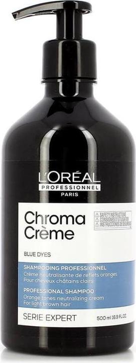 Produktbild L'Oréal Professionnel CHROMA CRÈME blue dyes professional shampoo 500 ml (500 ml, Flüssiges Shampoo)