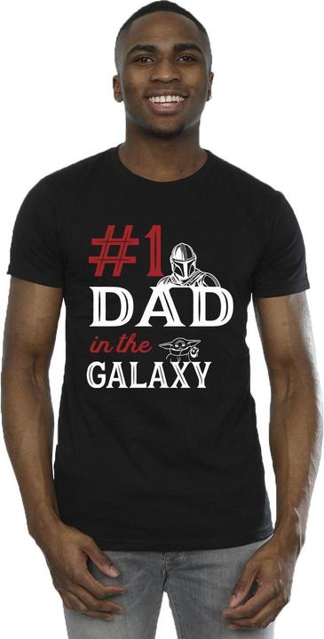 Actual product image Star Wars Mens Mandalorian Number One Dad T-Shirt (XL)