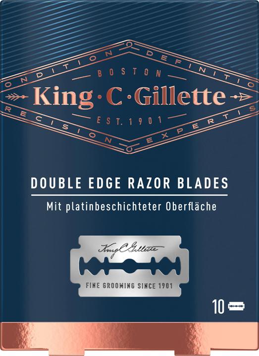 King C. Gillette Doppelklingen für Rasierhobel (10 x)