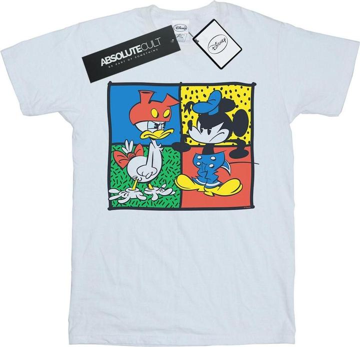 Actual product image Disney Womens/Ladies Mickey Mouse Donald Clothes Swap Cotton Boyfriend T-Shirt (XXL)