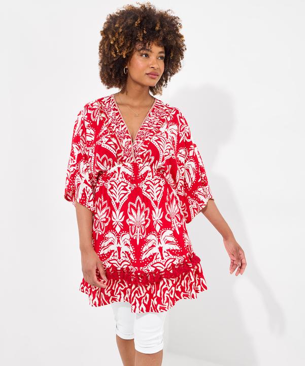 Image du produit Joe Browns Batwing Sleeve Wrap Front Tassel Tunic Dress (44)