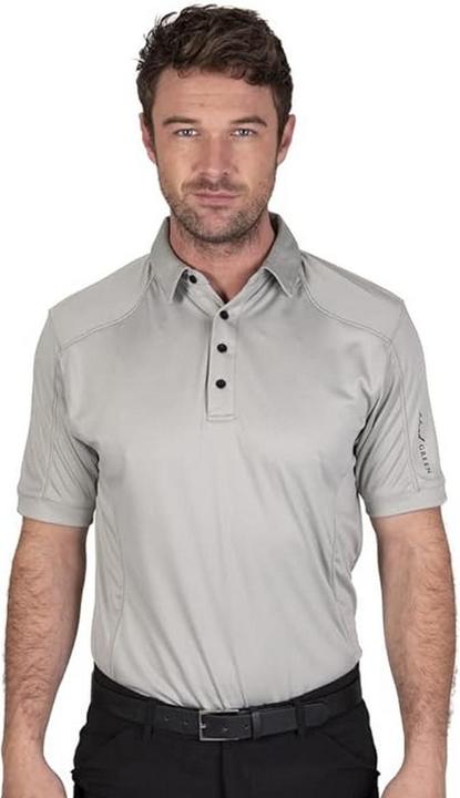 Actual product image Island Green Mens Topstitched Golf Polo Shirt (M)
