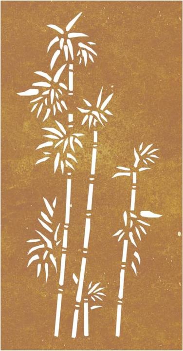 Produktbild VidaXL Garten-Wanddeko 105x55 cm Cortenstahl Bambus-Design (105 x 1 x 55 cm)