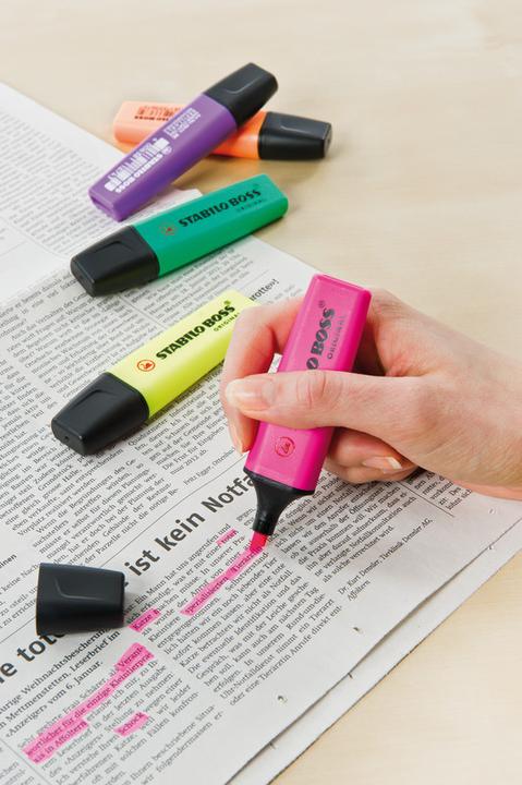 Actual product image STABILO BOSS ORIGINAL highlighter (Pink, Yellow, Green, Orange, 5 mm, 4 x)