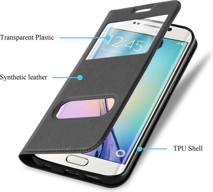 Produktbild Cadorabo Book mit View Doppelfenster Cover (Samsung Galaxy S6 Edge+)