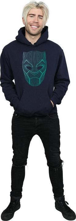 Actual product image Mens Black Panther Tribal Mask Hoodie (L)